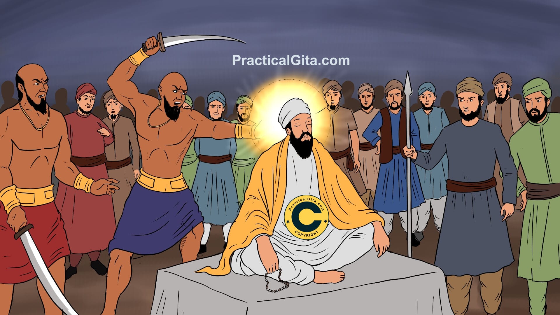 Guru Teg Bahadur Ji being beheaded