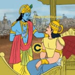 Krishan telling Arjuna to fight